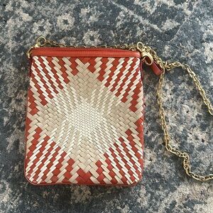 Cole Haan woven leather cross body bag